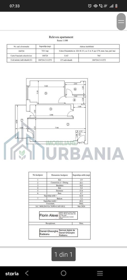 Apartament 2 camere de închiriat, Silk District, Iași - Poză 9