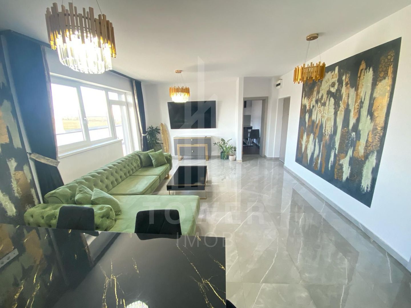 Penthouse de închiriat 3 camere, terasa 110mp, jacuzzi | Nord - Poză 1