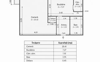 Apartament 1 camera zona Dorobantilor - Schiță 8