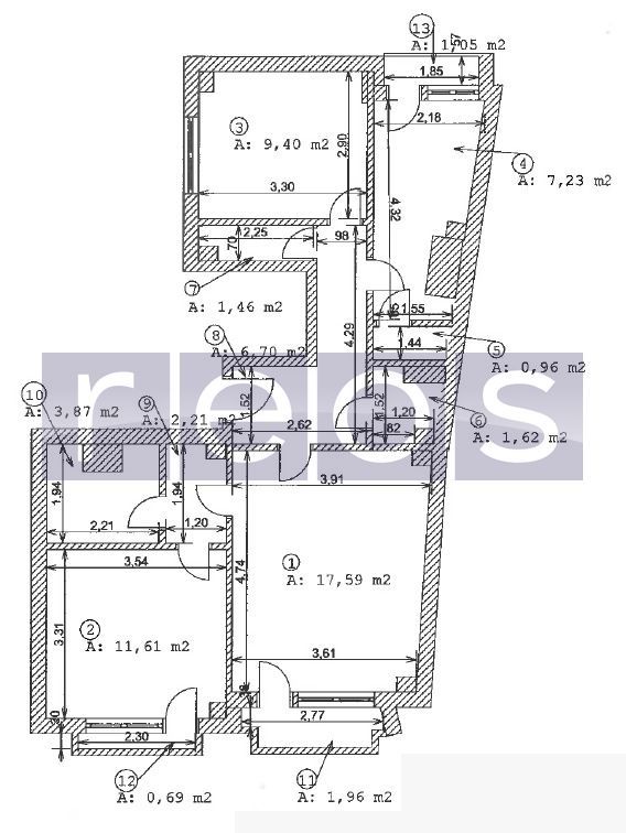 VANZARE APARTAMENT 3 CAMERE | 67MP | ULTRACENTRAL - CALDERON | MOBILAT - Schiță 10