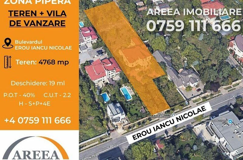 Teren 4768 mp cu deschidere la Erou Iancu Nicolae - Poză 1