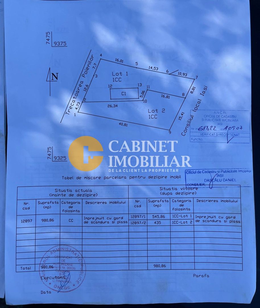 Teren ARCADIA - Splai Bahlui - 980mp - toate utilitatile - Poză 2