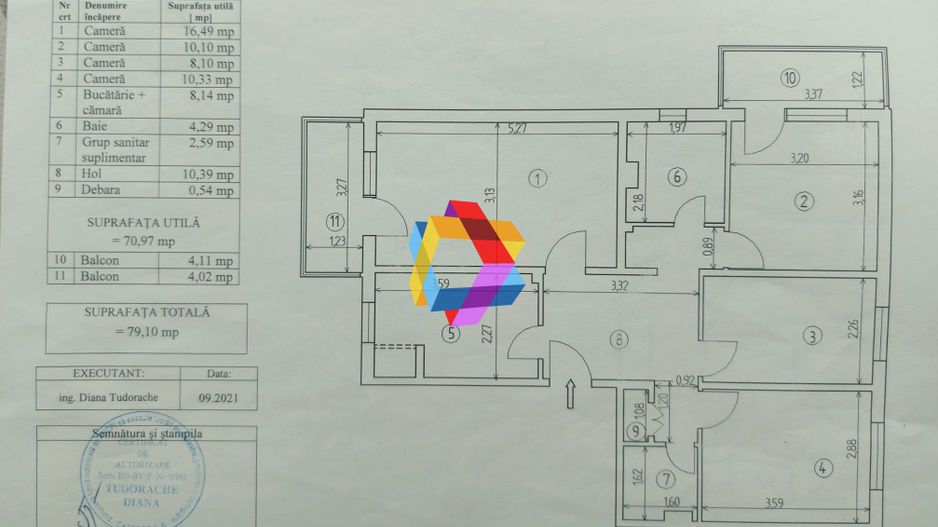 Apartament cu patru camere, zona Scriitorilor 79mp - Poză 12