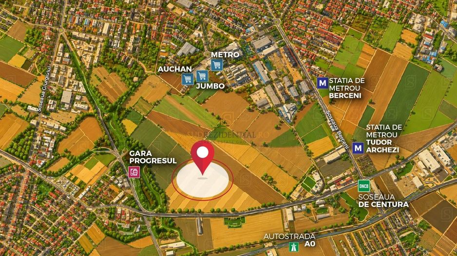 Teren intravilan 15.400 mp | 39 ml deschidere | Sector 4 – Jilava - Poză 1