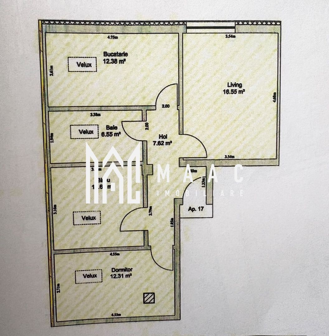 Apartament 3 camere de vânzare | Sibiu, Turnișor | 66 mp - Poză 2