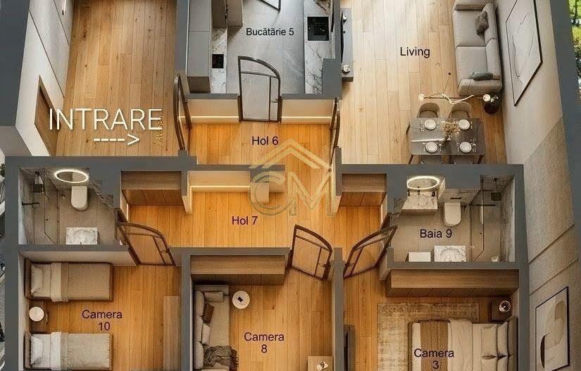 Apartament 4 Camere-2 Bai-2 Balcoane- Pivnita-80 MP - Poză 2