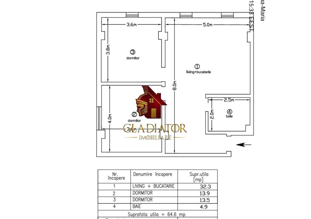 Apartament 3 camere, model deosebit, intabulat, Bucium Visa - Poză 4