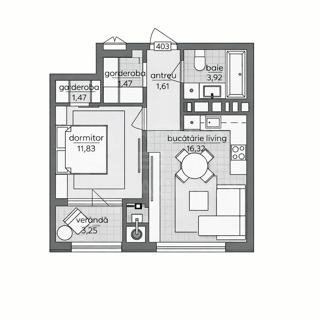 Vânzare, apartament, 1 cameră, bulevardul Dacia, Botanica - Poză 7