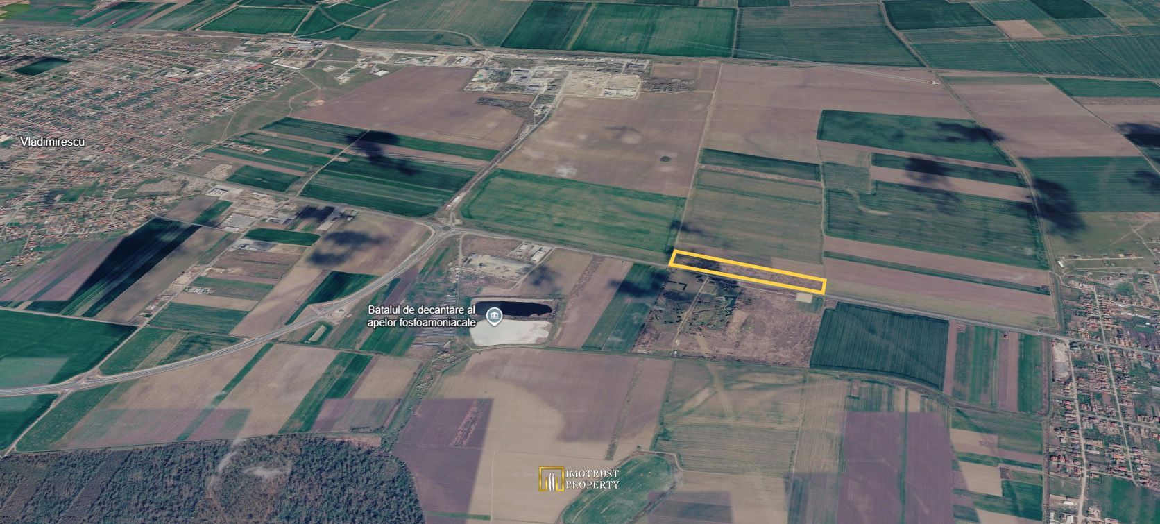 De vanzare teren arabil cu deschidere la E68, Vladimirescu - Poză 1