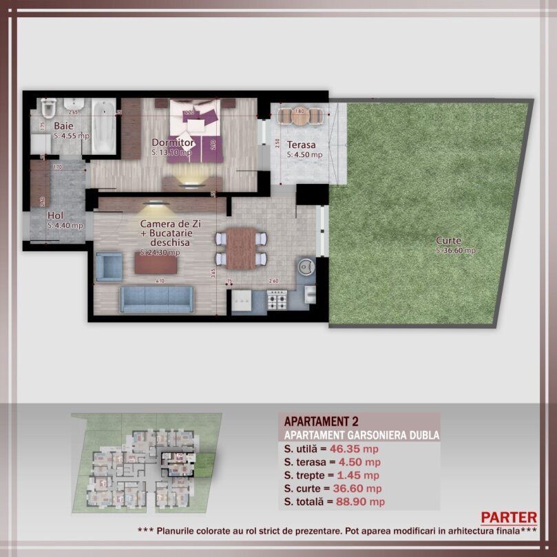 2 camere -gradina proprie Metrou Nicolae Teclu - Schiță 10