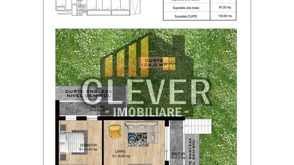 Apartament 2 camere cu Gradina 104mp zona Pallady - Ikea - Poză 1