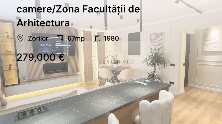 Ultrafinisat/Cartier Zorilor/3 camere/Zona Facultății de Arhitectura - Poză 1