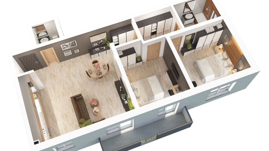 Apartament 3 camere Piata Rahovei, Dedeman, Sibiu - Schiță 6
