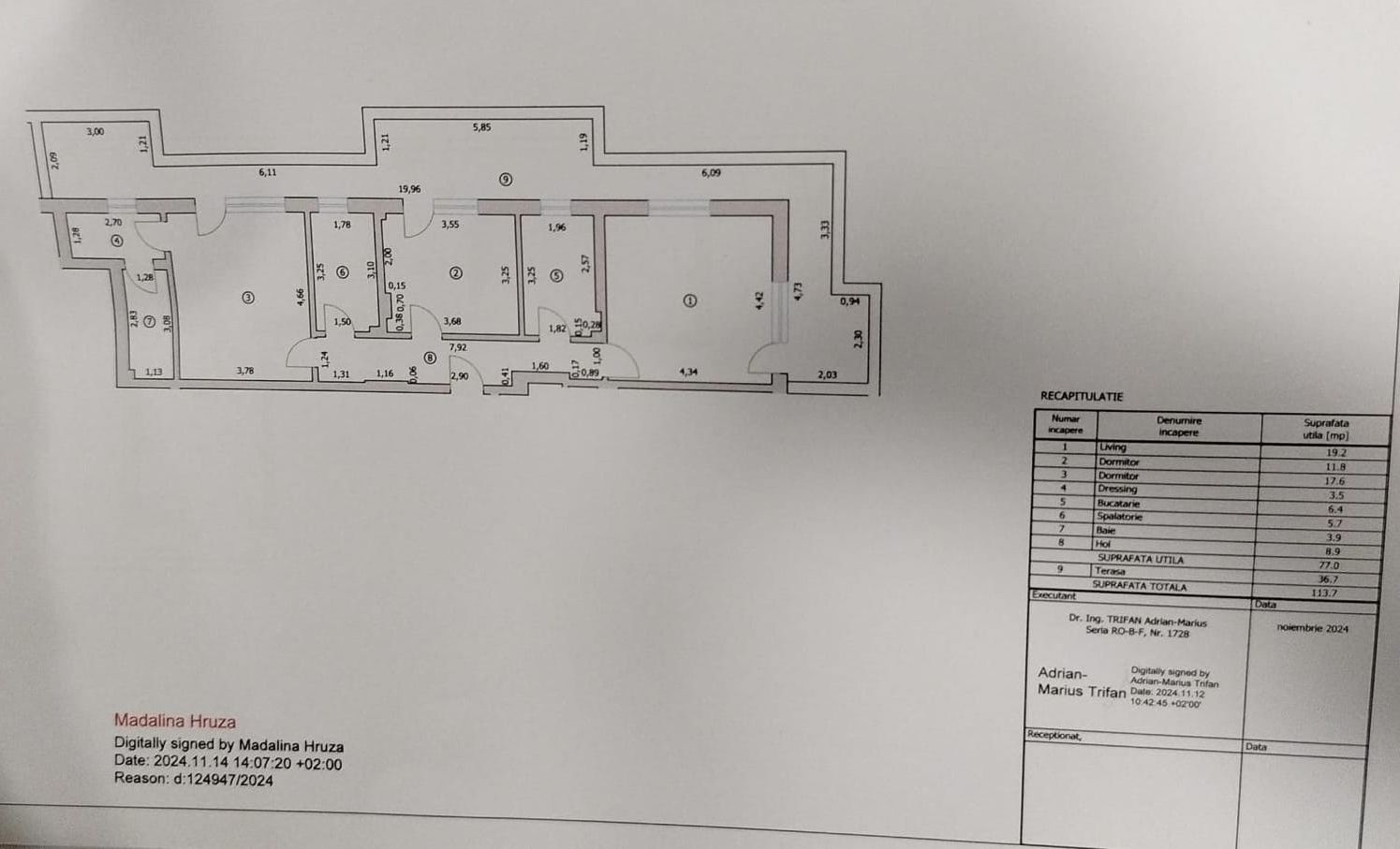 Apartament 3 camere  finalizat Pallady-10 min Metrou N. Teclu - Schiță 8