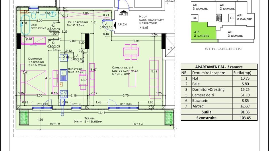 Apartament spatios 2 camere  I Aviatiei - Poză 2