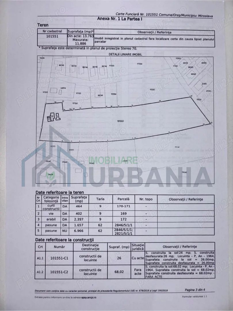 vand teren intravilan+intravilan extins - Poză 1