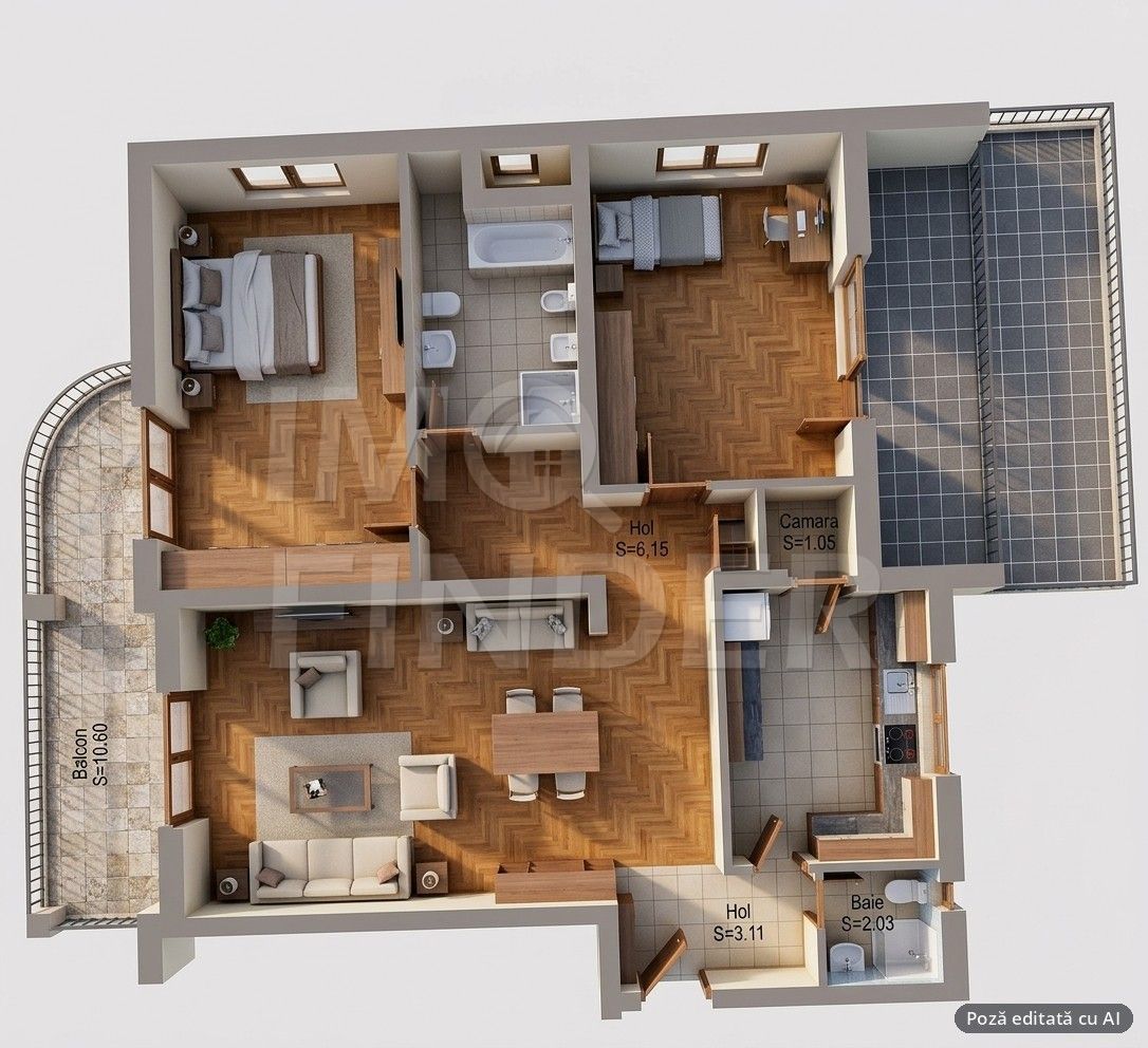 Apartament 3 camere, complet mobilat și utilat, Gheorgheni, str. Bistriței - Poză 4