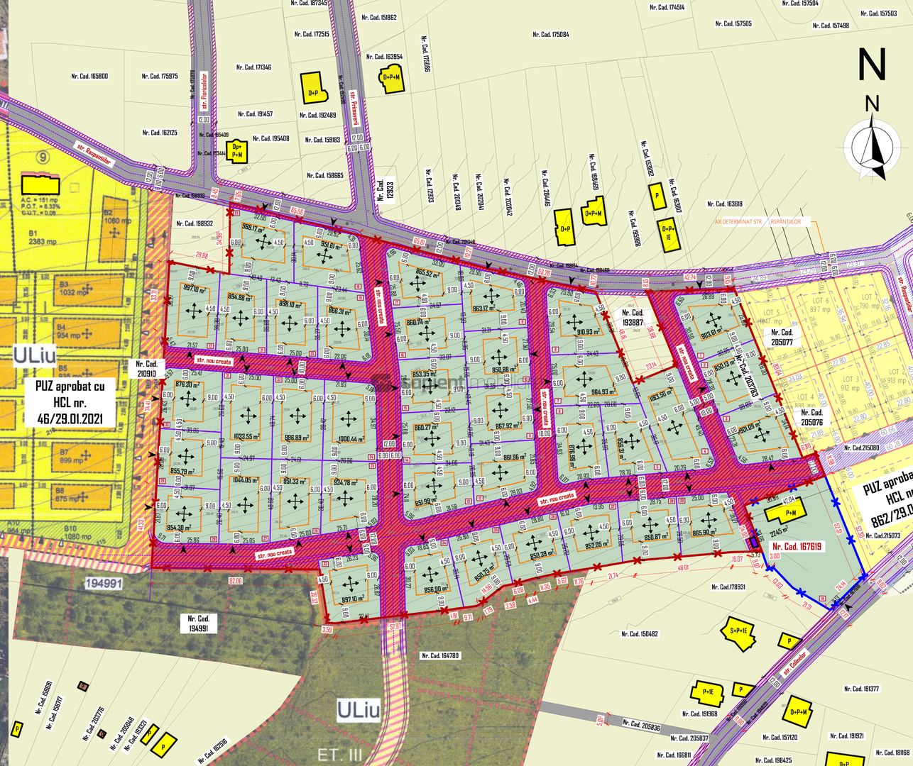 Sapient | Proiect rezidențial cu PUZ aprobat _ zona Colinelor - Schiță 1