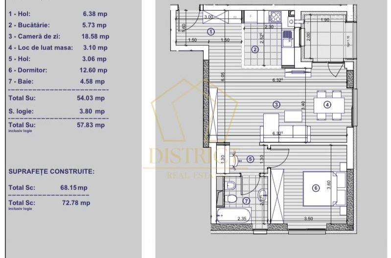 Apartament modern cu 2 camere | XCITY TOWER 4 - Poză 7