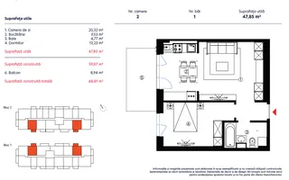 APARTAMENT 2 CAMERE | METROU REPUBLICA | PROIECT NOU - Poză 12