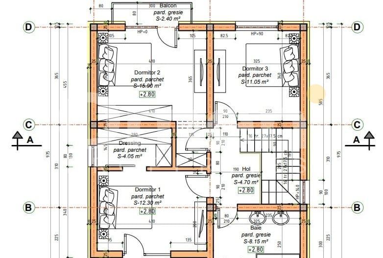Casa la rosu 5 camere, 119 mp utili de vanzare in Ocolis - Poză 9