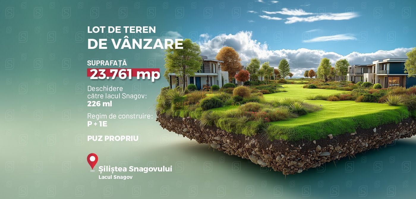 Silistea Snagovului, Teren 23.761 mp, deschidere 226 ml catre lac - Poză 2