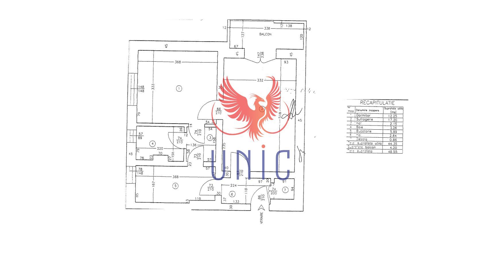 Apartament 2 camere Calea Severinului - Schiță 8