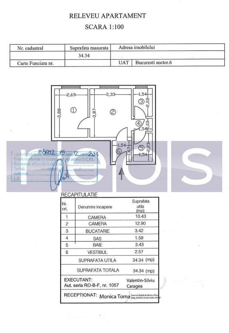 VANZARE 2 CAMERE I SEMIDECOMANDAT I METROU I PARC DRUMUL TABEREI - Poză 9