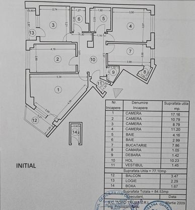 4 camere | 1 Mai | Turda | Mihalache | bloc 1981 - Schiță 27