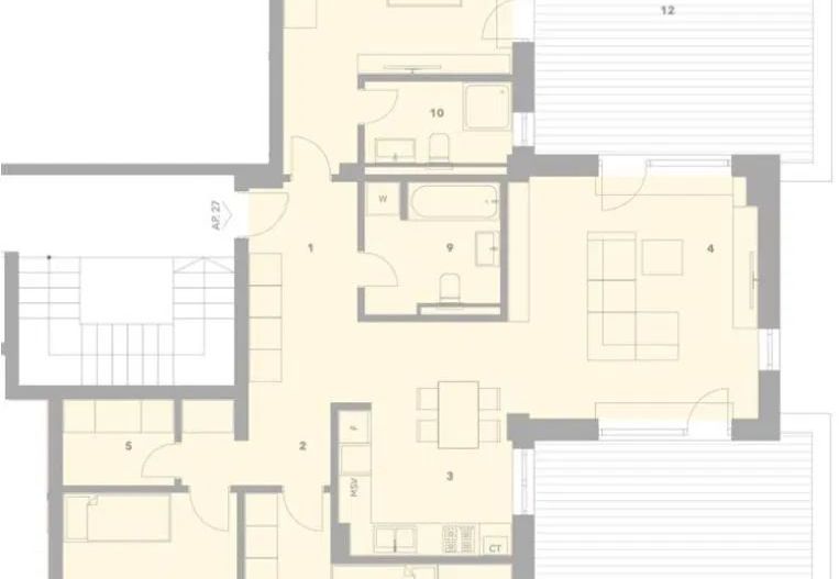 Penthouse cu 4 camere si terasa 60 mp, Sibiu - Schiță 9