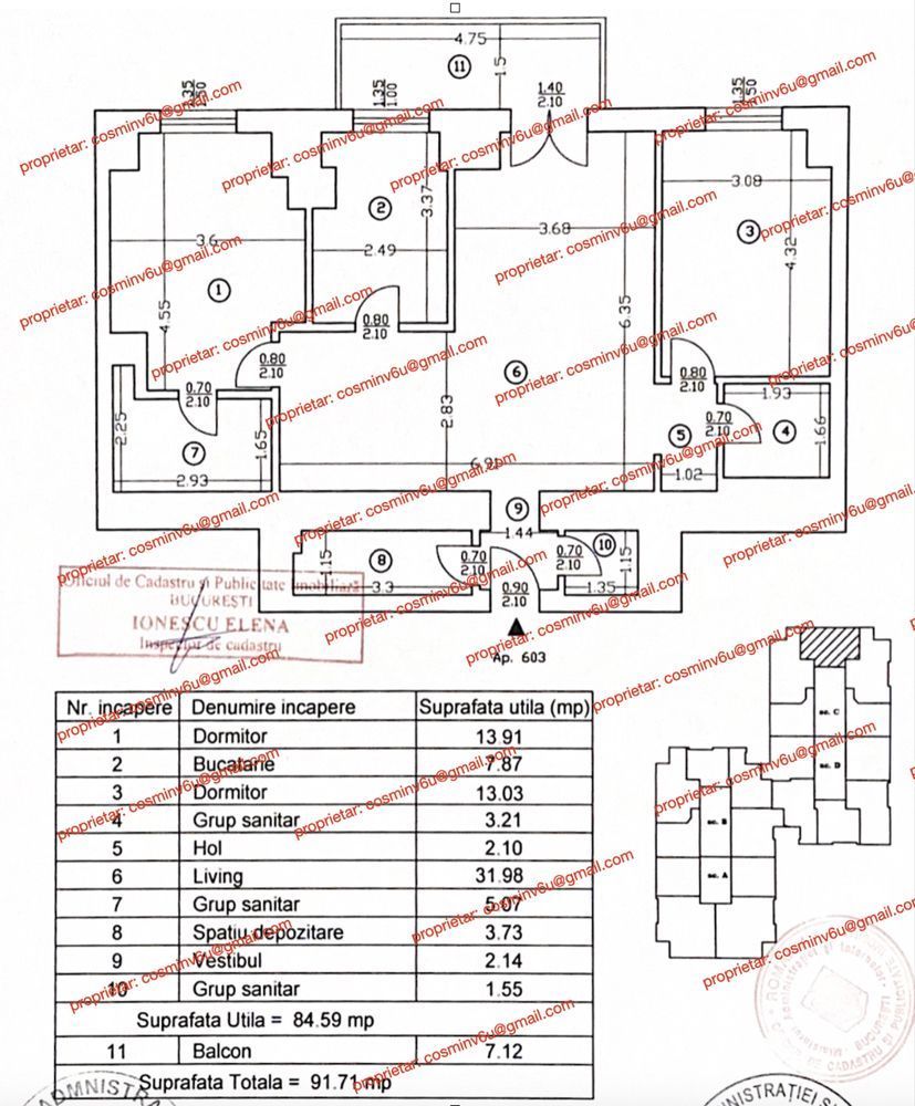 Apartament 3 Camere +boxa +parcare Upground Metrou Pipera - Poză 1