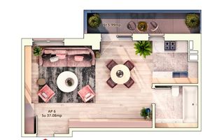 Apartament nou 1 camera | Str Dorobantilor | Comision 0% - Poză 9