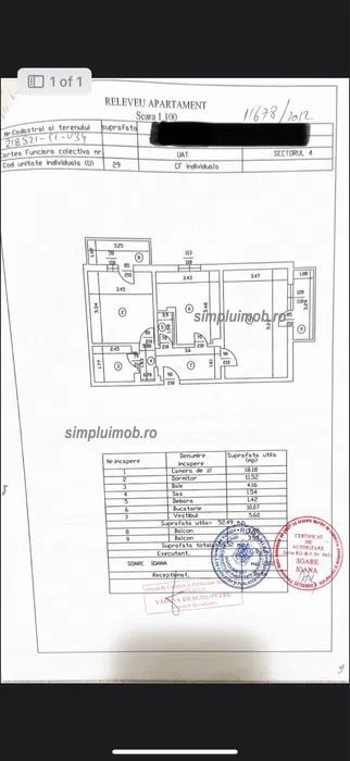 2 Camere Decomandat Centrala Proprie Loc de Parcare Piata Resita - Schiță 6