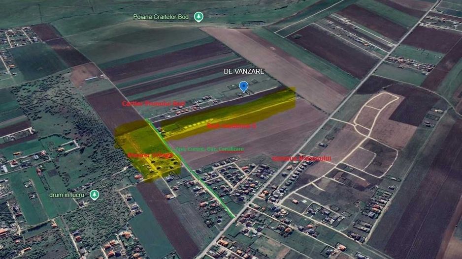 Teren intravilan 900mp intrare in Bod dinspre Sanpetru - Poză 3