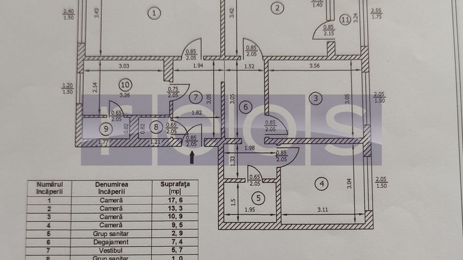 4 CAMERE DECOMANDAT VALEA IALOMIȚEI | RENOVAT | 2 BĂI | PARCARE ADP - Schiță 12