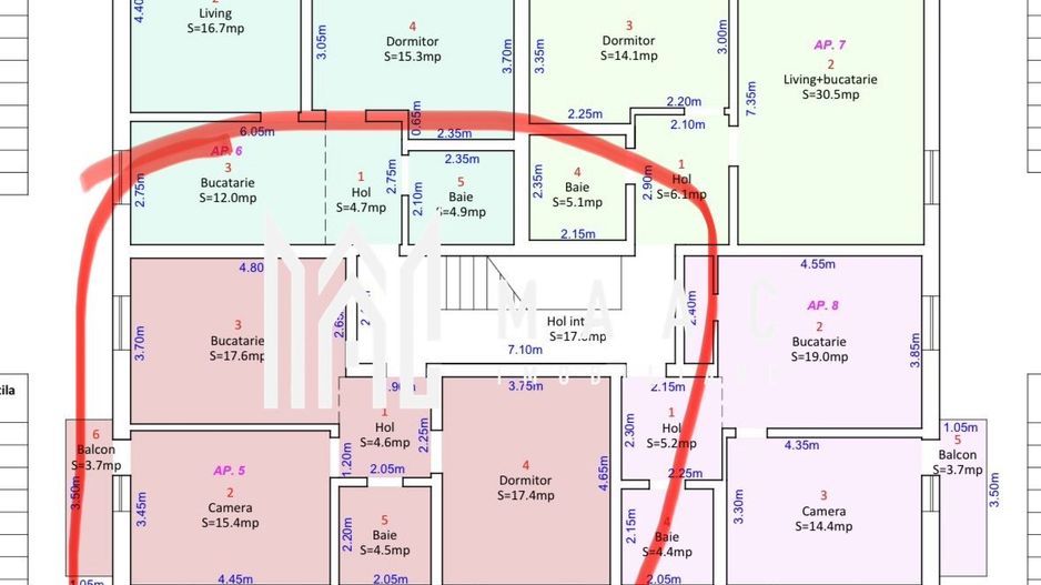 Apartament 3 camere I Etajul 1 I Selimbar - Poză 8