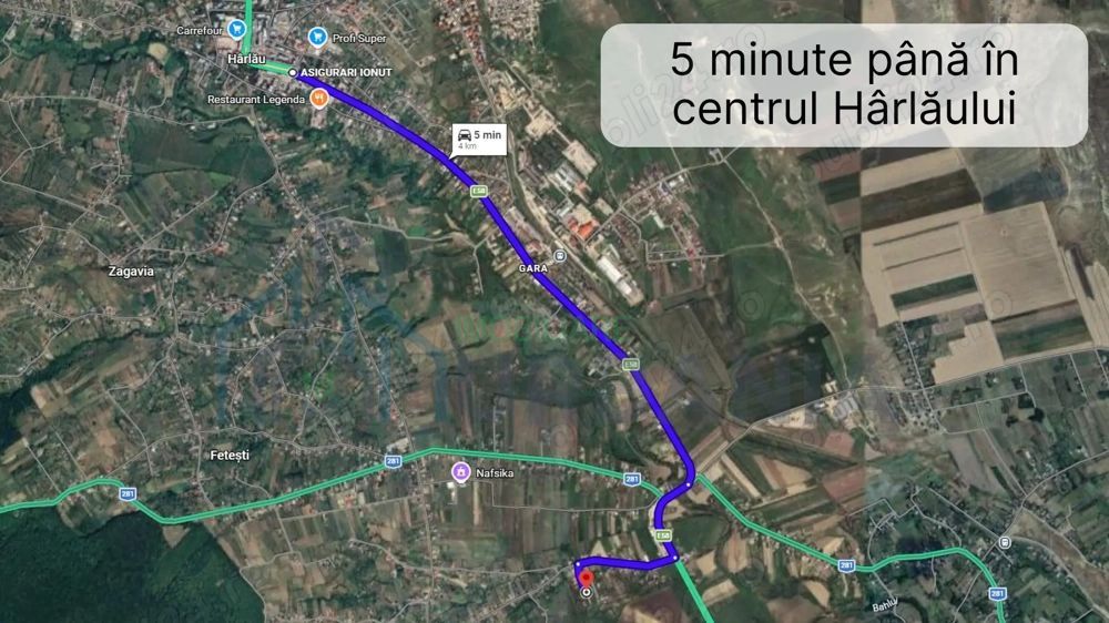 OCAZIE teren PERFECT PLAN 1.800 mp, acces 2 drumuri lângă E58 - Poză 2