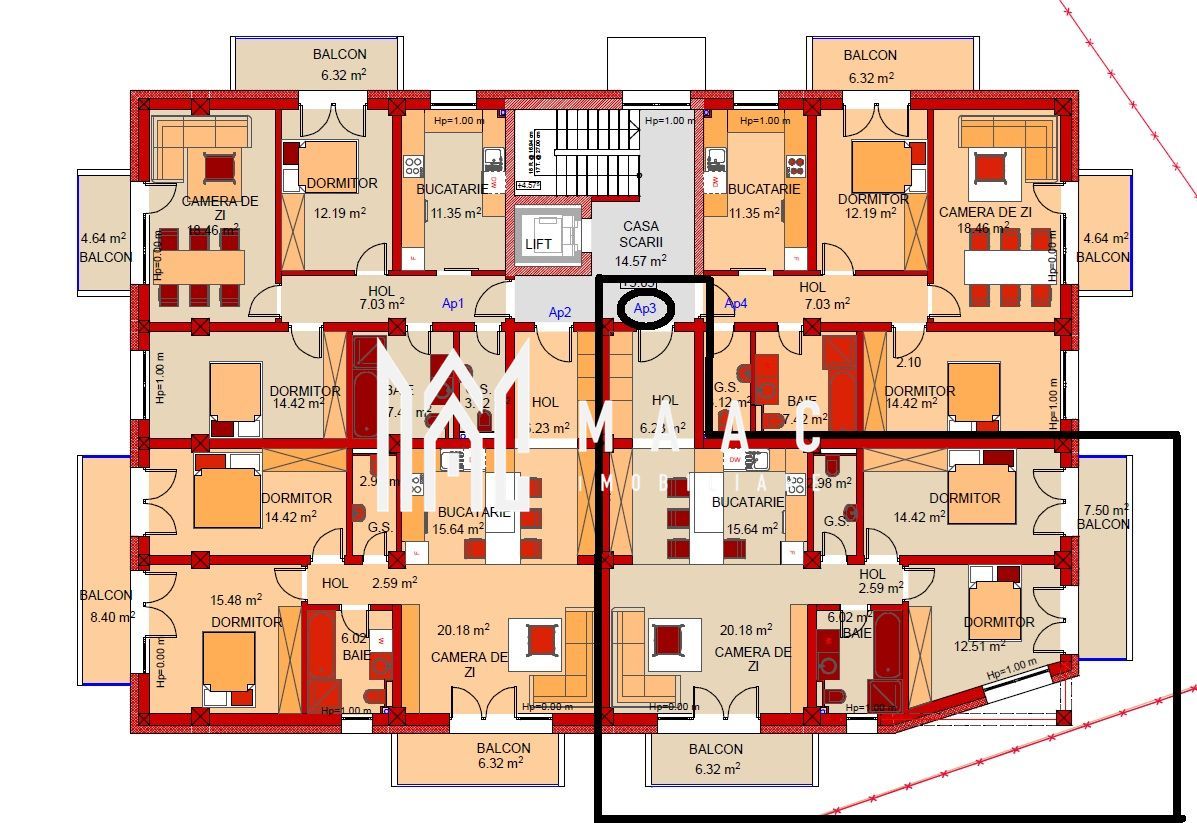 Apartament 3 camere | Etaj 1 | Parcare | Dezvoltator | Brana - Poză 1