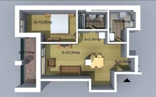 APARTAMENT 2 CAMERE | SOS CHITILEI | BLOC NOU - Schiță 5