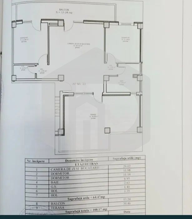 Penthouse de vanzare - Doamna Stanca - 65mpu + Terase 42mp - 3 Camere - Poză 11