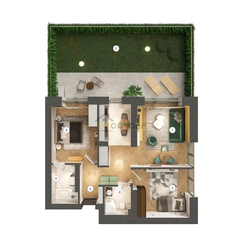 Promo Apartament 3 camere cu gradina Lac Saulei - Poză 6