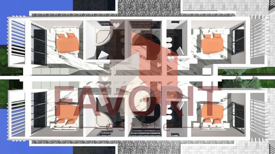 Duplex la rosu in Dumbravita langa lac - Schiță 9