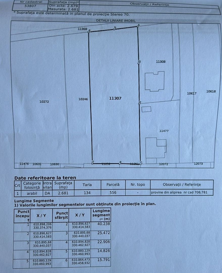Teren intravilan 2.679 mp – Deschidere 30,47 la DN3 - Islaz, Branesti - Poză 3