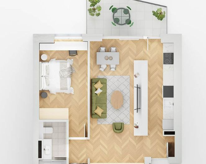 apartament 2 camera lakefield B1 - Schiță 1