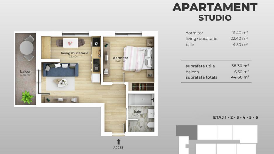 Apartament modern, 2 camere, bloc finalizat, zona Grand Arena Mall - Poză 7