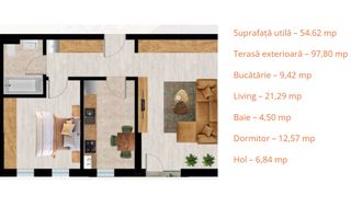 Apartament nou, 2 camere - la Parter - zona  Aradului - Poză 1