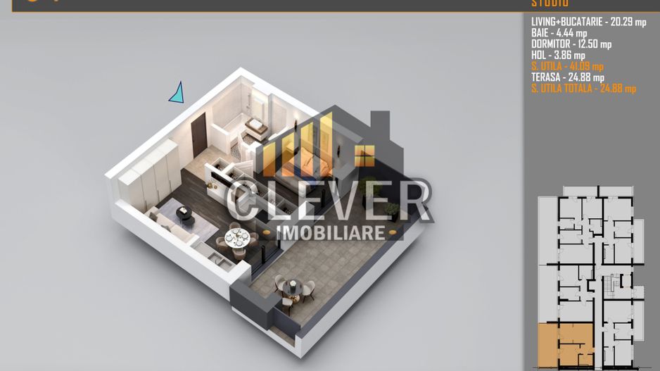 Apartament 2 cam Modern cu Terasă de 26 mp în Zona Pallady - Poză 2