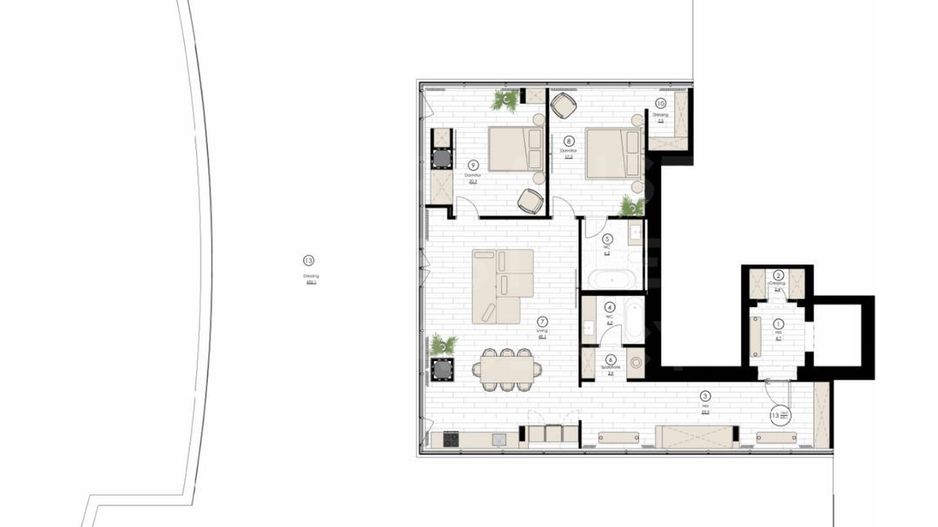 Penthouse Premium cu 3 camere, Helios Residence, București - Poză 15