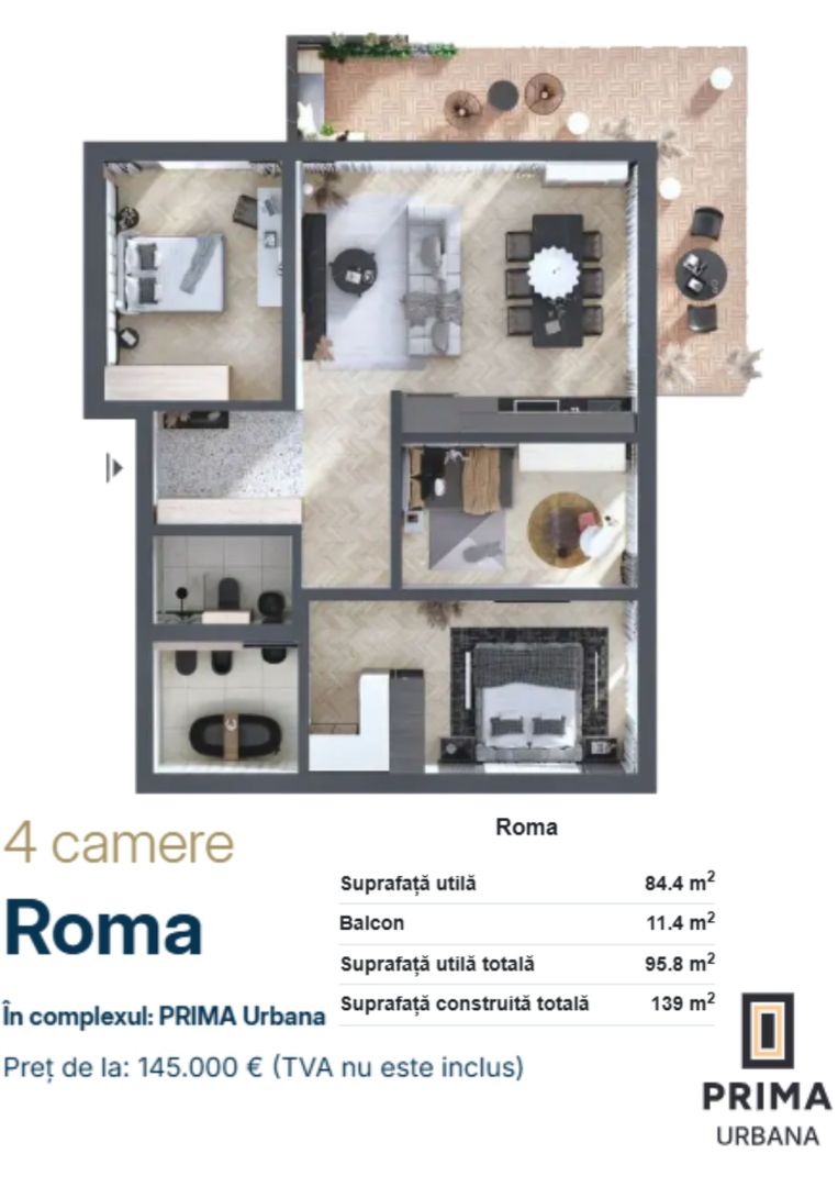 Apartamente de vanzare 2,3,4 camere Prima Urbana, Oradea - Poză 9