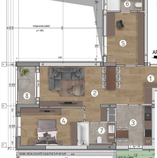 Apartament la vanzare 3 camere - Poză 1